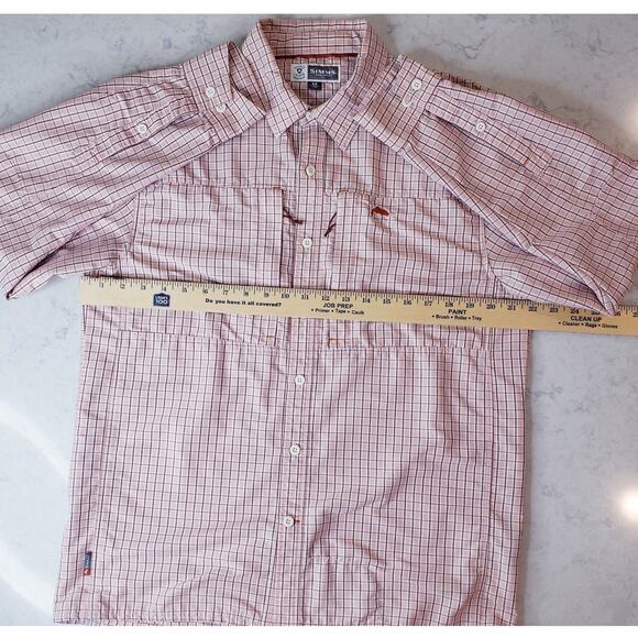 SIMMS Insect Shield L/S Button Up Fishing Shirt Red/Rust (?) Men's Medium ~ VGUC - Picture 10 of 12